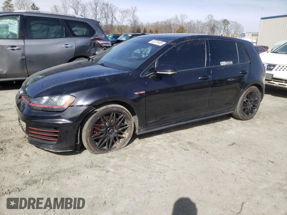 2015 Volkswagen Golf GTI Autobahn with VIN 3VW4T7AU3FM001097, listed as a Copart auction lot 45275495 with 125,958 mi miles and Salvage Title. Bid and sale history available at carsss.com. Image 1.
