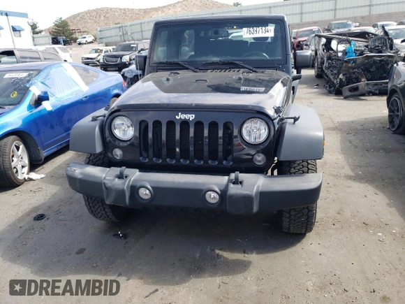 2018 Jeep Wrangler JK Unlimited Sport S with VIN 1C4BJWDG9JL812395, listed as a Copart auction lot 76397134 with 64,866 mi miles and Salvage Title. Bid and sale history available at carsss.com. Image 5.