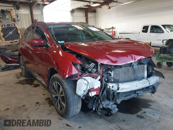 2019 Nissan Murano S with VIN 5N1AZ2MS4KN146467, listed as a IAAI auction lot 41957169 with 56,018 mi miles. Bid and sale history available at carsss.com. Image 1.