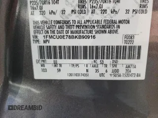 2011 Ford Escape Limited z VIN 1FMCU0E78BKB90916, wystawiony jako Copart lot #53715585 z przebiegiem 140 022 mil mil oraz Szkoda całkowita • Salvage title. Historia ofert i sprzedaży dostępna na DreamBid. Obrazek 13.
