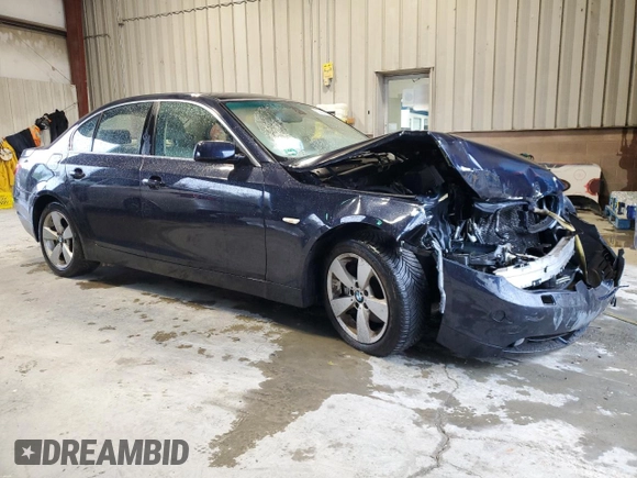 2006 BMW 5 Series 530xi with VIN WBANF73596CU21336, listed as a Copart auction lot 52828545 with 166,092 mi miles and Salvage Title. Bid and sale history available at DreamBid. Image 4.