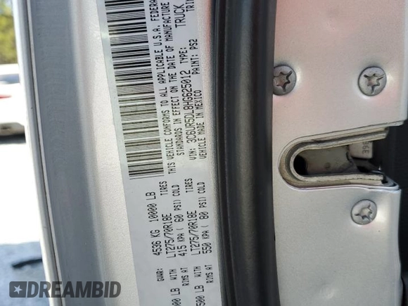2017 Ram 2500 SLT with VIN 3C6UR5DL8HG625012, listed as a Copart auction lot 85936584 with 127,475 mi miles and Salvage title. Bid and sale history available at DreamBid. Image 14.