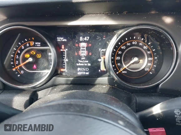 2019 Jeep Wrangler Unlimited Sport S with VIN 1C4HJXDG6KW578720, listed as a IAAI auction lot 42057153 with 65,719 mi miles and . Bid and sale history available at DreamBid. Image 7.