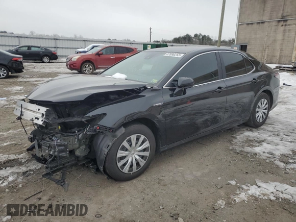 2021 Toyota Camry Hybrid LE with VIN 4T1C31AK0MU025856, listed as a Copart auction lot 87890255 with 50,247 mi miles and Salvage Title. Bid and sale history available at carsss.com. Image 1.