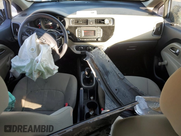 2016 Kia Rio LX with VIN KNADM4A38G6590765, listed as a Copart auction lot 86292164 with 102,741 mi miles and Salvage Title. Bid and sale history available at carsss.com. Image 8.