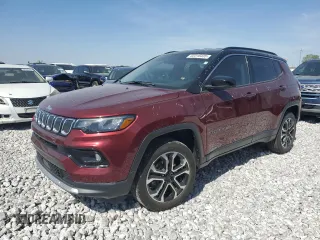 2022 Jeep Compass Limited with VIN 3C4NJDCB5NT209672, listed as a Copart auction lot 52318405 with 22,977 mi miles and Salvage title. Bid and sale history available at DreamBid. Image 1.