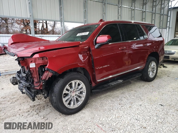 2023 GMC Yukon SLT with VIN 1GKS2BKD9PR556297, listed as a Copart auction lot 86362104 with 11,039 mi miles and Salvage Title. Bid and sale history available at carsss.com. Image 1.