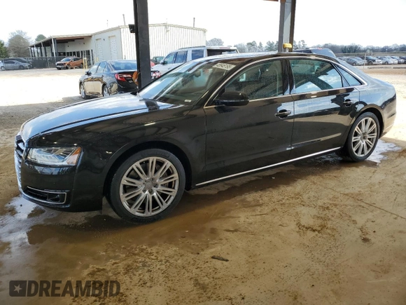 2015 Audi A8 3.0T z VIN WAU3GAFD8FN001253, wystawiony jako Copart lot #48946195 z przebiegiem 113 108 mil mil oraz Czysty tytuł • Clean title. Historia ofert i sprzedaży dostępna na DreamBid. Obrazek 1.