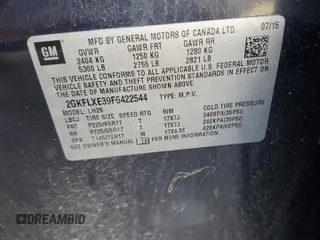 2015 GMC Terrain SLT with VIN 2GKFLXE39F6422544, listed as a Copart auction lot 79659564 with 86,497 mi miles and Salvage Title. Bid and sale history available at DreamBid. Image 14.