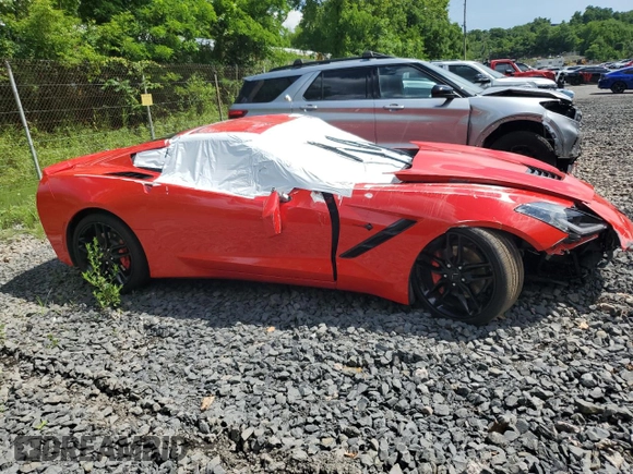 2019 Chevrolet Corvette 1LT с VIN 1G1YB2D74K5109933, выставлен на аукционе Copart как лот 64104535 с пробегом 21 625 миль миль и Списание • Salvage title. История ставок и продаж доступна на DreamBid. Изображение 4.