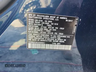 2018 Volkswagen Atlas SE with VIN 1V2DR2CA8JC509601, listed as a Copart auction lot 63747935 with 176,406 mi miles and Salvage title. Bid and sale history available at DreamBid. Image 14.