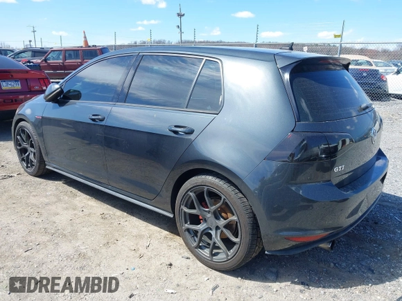 2015 Volkswagen GTI SE with VIN 3VW4T7AU5FM009184, listed as a IAAI auction lot 41833783 with 147,085 mi miles and . Bid and sale history available at DreamBid. Image 3.