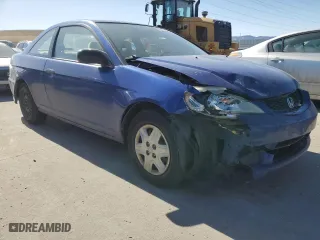 2004 Honda Civic VP with VIN 1HGEM22124L061139, listed as a Copart auction lot 48565455 with 191,180 mi miles and Salvage Title. Bid and sale history available at carsss.com. Image 4.