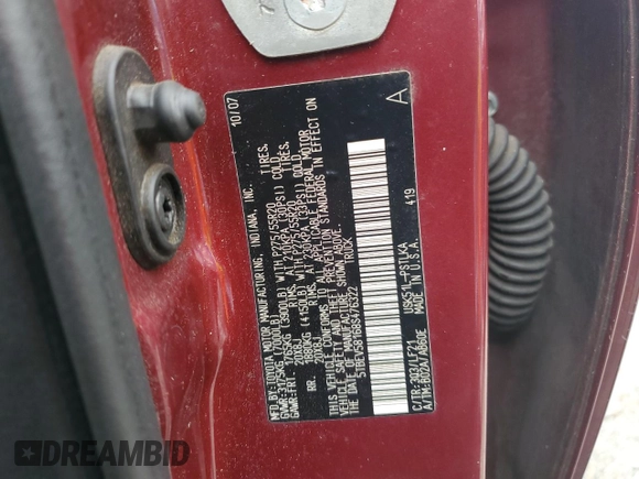 2008 Toyota Tundra Limited z VIN 5TBEV58168S476322, wystawiony jako Copart lot #74685404 z przebiegiem 282 193 mil mil oraz Szkoda całkowita • Salvage title. Historia ofert i sprzedaży dostępna na DreamBid. Obrazek 12.