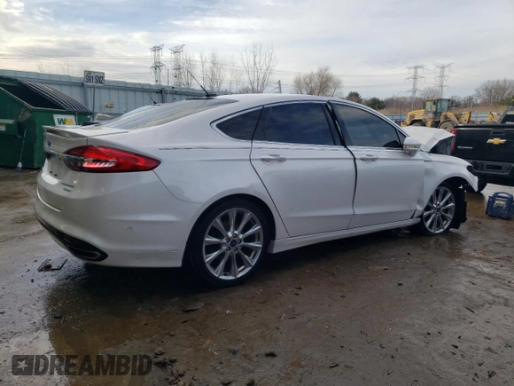 2017 Ford Fusion Titanium with VIN 3FA6P0K99HR393838, listed as a Copart auction lot 46489415 with 54,055 mi miles and Salvage Title. Bid and sale history available at carsss.com. Image 3.