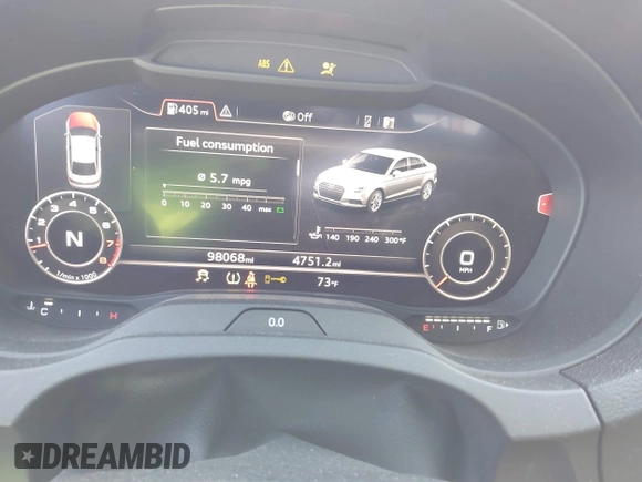 2017 Audi A3 with VIN WAUK8GFF5H1016106, listed as a IAAI auction lot 41706843 with 98,068 mi miles and . Bid and sale history available at DreamBid. Image 7.