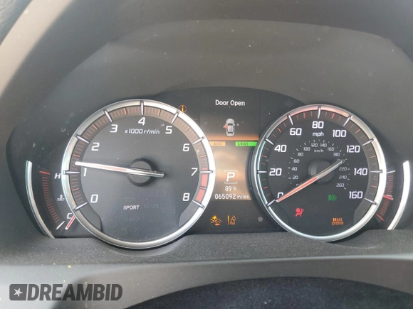 2020 Acura TLX w/A-Spec Pkg with VIN 19UUB1F69LA009373, listed as a Copart auction lot 53285565 with 65,092 mi miles and Clean title. Bid and sale history available at DreamBid. Image 9.