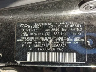 2013 Hyundai Accent GS with VIN KMHCT5AE7DU083576, listed as a IAAI auction lot 42693108 with 100,741 mi miles and . Bid and sale history available at DreamBid. Image 9.