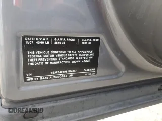 2008 Saab 9-3 z VIN YS3FB49Y981114677, wystawiony jako Copart lot #51361715 z przebiegiem 68 269 mil mil oraz Tytuł czysty. Historia ofert i sprzedaży dostępna na DreamBid. Obrazek 12.