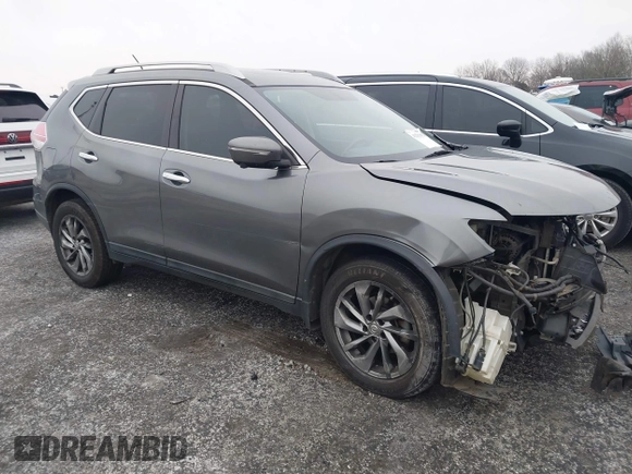 2015 Nissan Rogue SL with VIN 5N1AT2MT7FC863361, listed as a IAAI auction lot 41282002 with 145,914 mi miles. Bid and sale history available at carsss.com. Image 14.