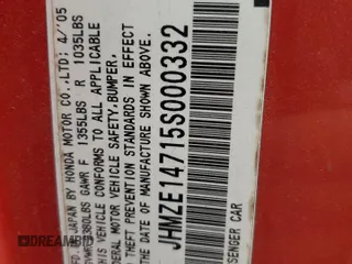 2005 Honda Insight z VIN JHMZE14715S000332, wystawiony jako Copart lot #56385575 z przebiegiem 274 229 mil mil oraz Szkoda całkowita • Salvage title. Historia ofert i sprzedaży dostępna na DreamBid. Obrazek 13.