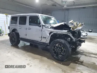 2021 Jeep Wrangler Unlimited Sahara Altitude with VIN 1C4HJXEN1MW692690, listed as a Copart auction lot 84927014 with 34,268 mi miles and Salvage title. Bid and sale history available at DreamBid. Image 4.