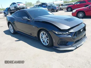 2024 Ford Mustang GT with VIN 1FA6P8CF7R5416671, listed as a IAAI auction lot 41961232 with 8,805 mi miles. Bid and sale history available at carsss.com. Image 1.