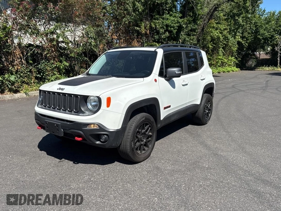 2017 Jeep Renegade Trailhawk with VIN ZACCJBCB6HPE79727, listed as a Copart auction lot 64074965 with 90,651 mi miles and Salvage title. Bid and sale history available at DreamBid. Image 2.