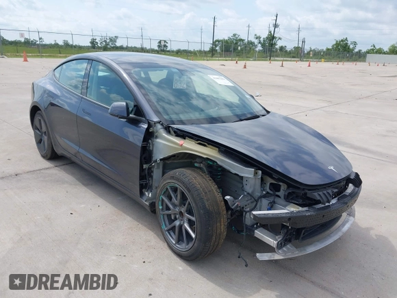 2023 Tesla Model 3 with VIN 5YJ3E1EA7PF417293, listed as a IAAI auction lot 42407659 with 22,578 mi miles and . Bid and sale history available at DreamBid. Image 1.