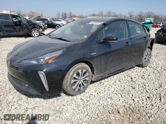2020 Toyota Prius LE with VIN JTDL9RFU0L3019099, listed as a Copart auction lot 48380615 with 38,600 mi miles and Salvage Title. Bid and sale history available at DreamBid. Image 1.
