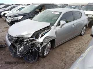 2012 Lexus CT CT 200h with VIN JTHKD5BH4C2071416, listed as a Copart auction lot 48600144 with 167,656 mi miles and Salvage Title. Bid and sale history available at carsss.com. Image 1.