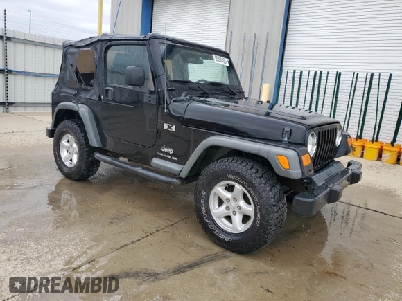 2006 Jeep Wrangler X with VIN 1J4FA39SX6P719070, listed as a Copart auction lot 55598455 with 110,741 mi miles and Salvage title. Bid and sale history available at DreamBid. Image 4.