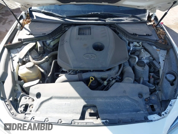 2017 Infiniti Q50 2.0t with VIN JN1CV7AR8HM680189, listed as a IAAI auction lot 41430923 with 84,341 mi miles. Bid and sale history available at carsss.com. Image 10.