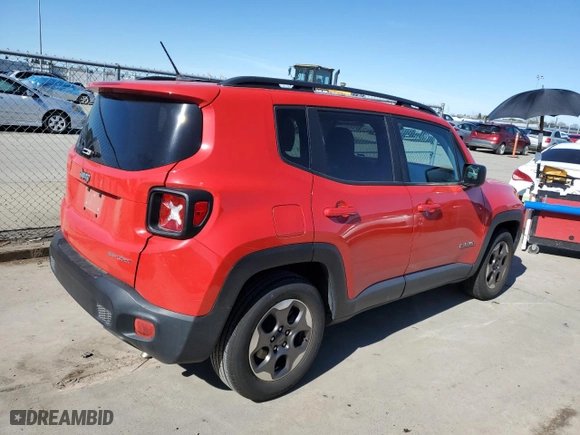 2017 Jeep Renegade Sport with VIN ZACCJAAB7HPE80060, listed as a Copart auction lot 44972095 with 50,019 mi miles and Salvage Title. Bid and sale history available at carsss.com. Image 3.