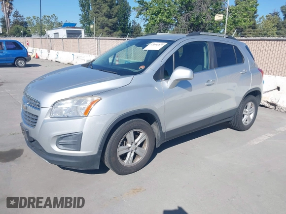 2016 Chevrolet Trax LT with VIN KL7CJLSB5GB689149, listed as a IAAI auction lot 42192237 with 158,935 mi miles and . Bid and sale history available at DreamBid. Image 2.