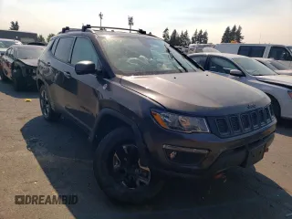2018 Jeep Compass Trailhawk with VIN 3C4NJDDB8JT307863, listed as a Copart auction lot 66038444 with 46,514 mi miles and Salvage Title. Bid and sale history available at carsss.com. Image 4.