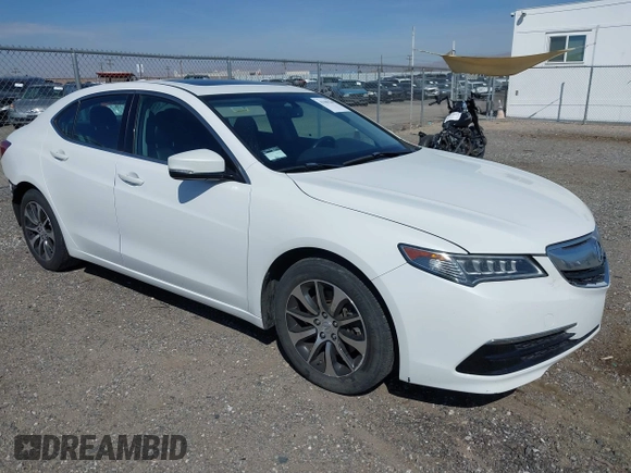 2015 Acura TLX with VIN 19UUB1F36FA027730, listed as a IAAI auction lot 41906268 with 115,999 mi miles. Bid and sale history available at carsss.com. Image 1.