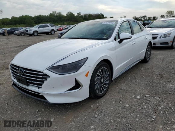 2021 Hyundai Sonata Hybrid Limited with VIN KMHL54JJ7MA032226, listed as a Copart auction lot 57874052 with 9,357 mi miles. Bid and sale history available at carsss.com. Image 2.