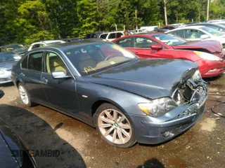 2008 BMW 7 Series 750Li with VIN WBAHN83568DT86869, listed as a IAAI auction lot 38915608 with 190,980 mi miles and . Bid and sale history available at carsss.com. Image 1.