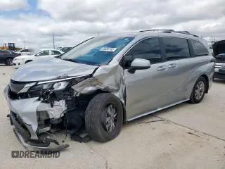 2025 Toyota Sienna XLE с VIN 5TDYRKEC2SS227178, выставлен на аукционе Copart как лот 55656165 с пробегом 4 132 миль миль и Списание • Salvage title. История ставок и продаж доступна на DreamBid. Изображение 1.