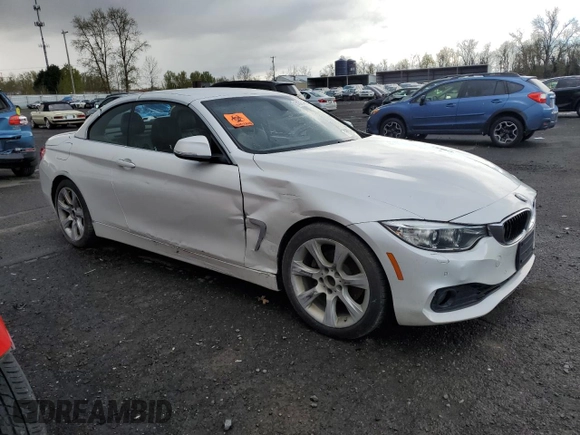 2015 BMW 4 Series 428i with VIN WBA3V7C54F5A24568, listed as a Copart auction lot 51323465 with 83,338 mi miles and Clean Title. Bid and sale history available at carsss.com. Image 4.
