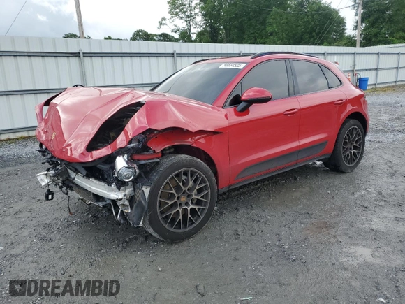 2018 Porsche Macan S z VIN WP1AB2A56JLB38449, wystawiony jako Copart lot #56634525 z przebiegiem Nie podano mil oraz Szkoda całkowita • Salvage title. Historia ofert i sprzedaży dostępna na DreamBid. Obrazek 1.