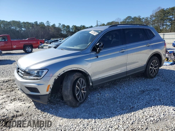 2020 Volkswagen Tiguan SE with VIN 3VV3B7AX8LM121003, listed as a Copart auction lot 44788675 with 39,800 mi miles and Salvage Title. Bid and sale history available at DreamBid. Image 1.