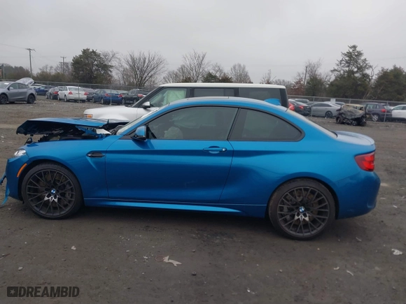 2021 BMW M2 Competition with VIN WBS2U7C02M7H63454, listed as a IAAI auction lot 41063808 with 15,047 mi miles. Bid and sale history available at carsss.com. Image 14.