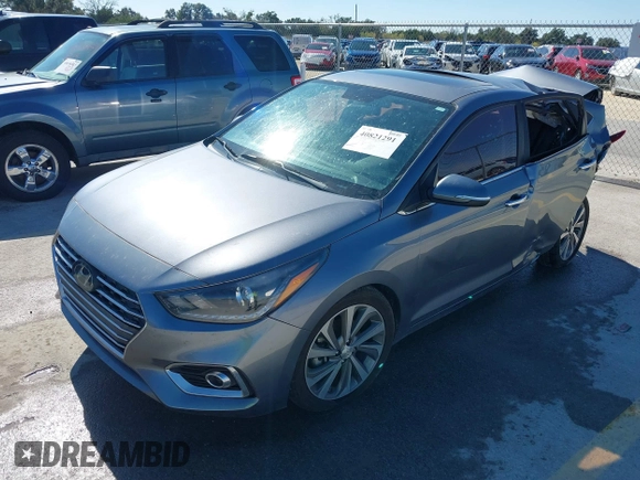 2019 Hyundai Accent Limited with VIN 3KPC34A3XKE069177, listed as a IAAI auction lot 40821291 with 90,855 mi miles. Bid and sale history available at carsss.com. Image 20.