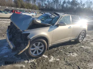 2004 Infiniti FX35 with VIN JNRAS08W74X217744, listed as a Copart auction lot 88687535 with 0 mi miles and Salvage Title. Bid and sale history available at carsss.com. Image 1.