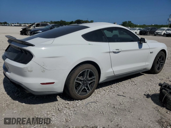 2023 Ford Mustang GT with VIN 1FA6P8CF5P5302262, listed as a Copart auction lot 57339775 with 41,952 mi miles and Salvage title. Bid and sale history available at DreamBid. Image 3.