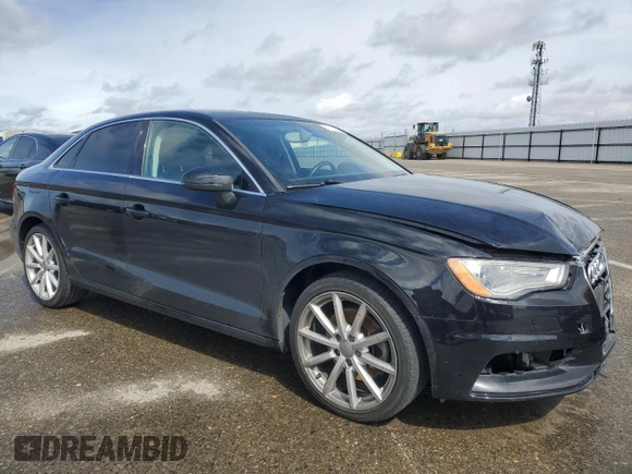 2015 Audi A3 1.8T Premium Plus with VIN WAUCCGFF9F1006484, listed as a Copart auction lot 47121045 with 52,734 mi miles and Salvage Title. Bid and sale history available at carsss.com. Image 4.