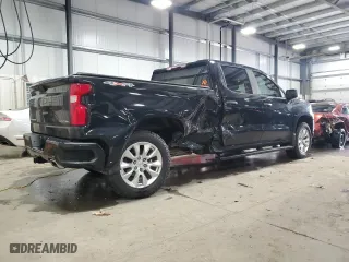 2021 Chevrolet Silverado 1500 Custom with VIN 1GCUYBEF0MZ256840, listed as a Copart auction lot 41638615 with 55,904 mi miles and Salvage Title. Bid and sale history available at carsss.com. Image 3.