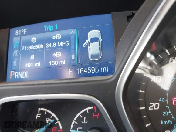 2014 Ford Focus SE with VIN 1FADP3F26EL270868, listed as a IAAI auction lot 41826493 with 164,595 mi miles. Bid and sale history available at carsss.com. Image 16.